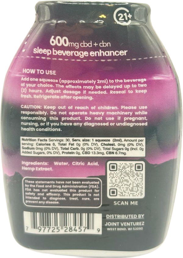 SLEEP BEVERAGE ENHANCER 600mg - Image 2